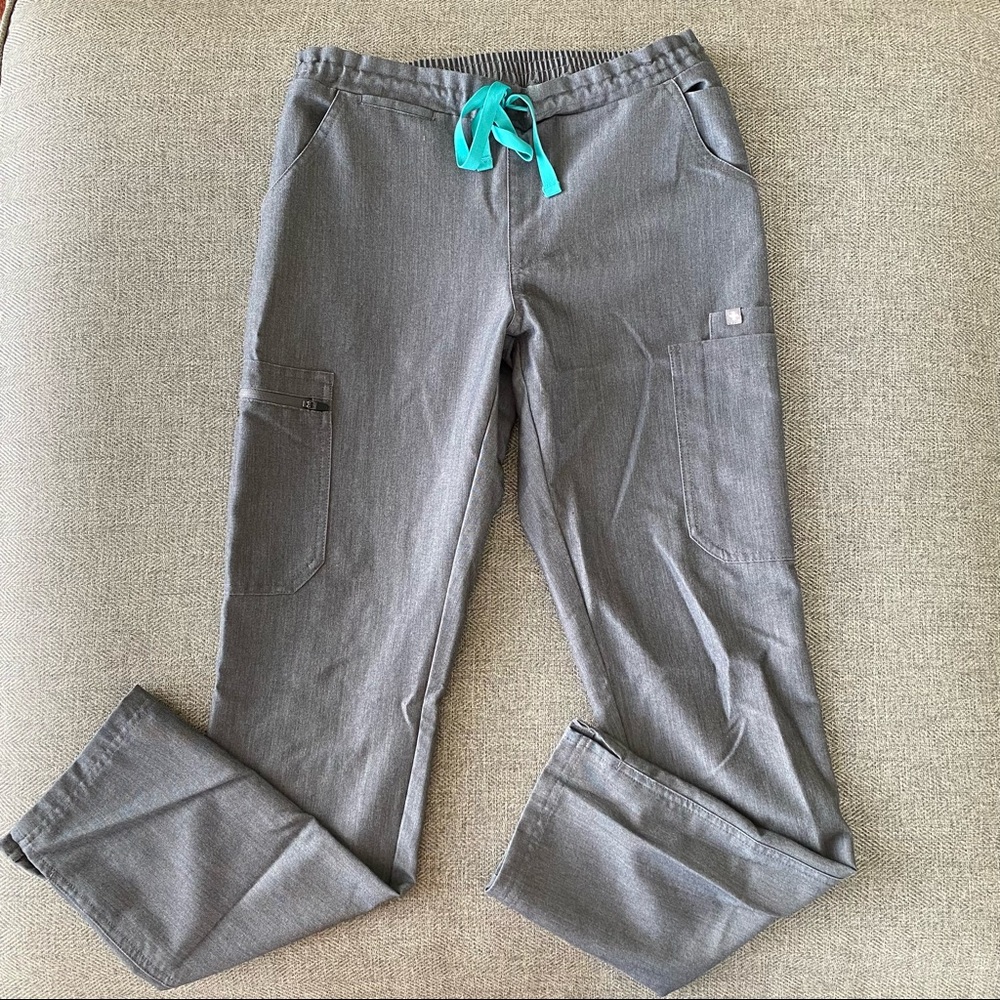 FIGS Yola Skinny Scrub Pant Graphite Grey